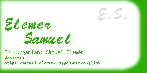 elemer samuel business card