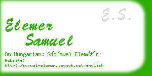 elemer samuel business card